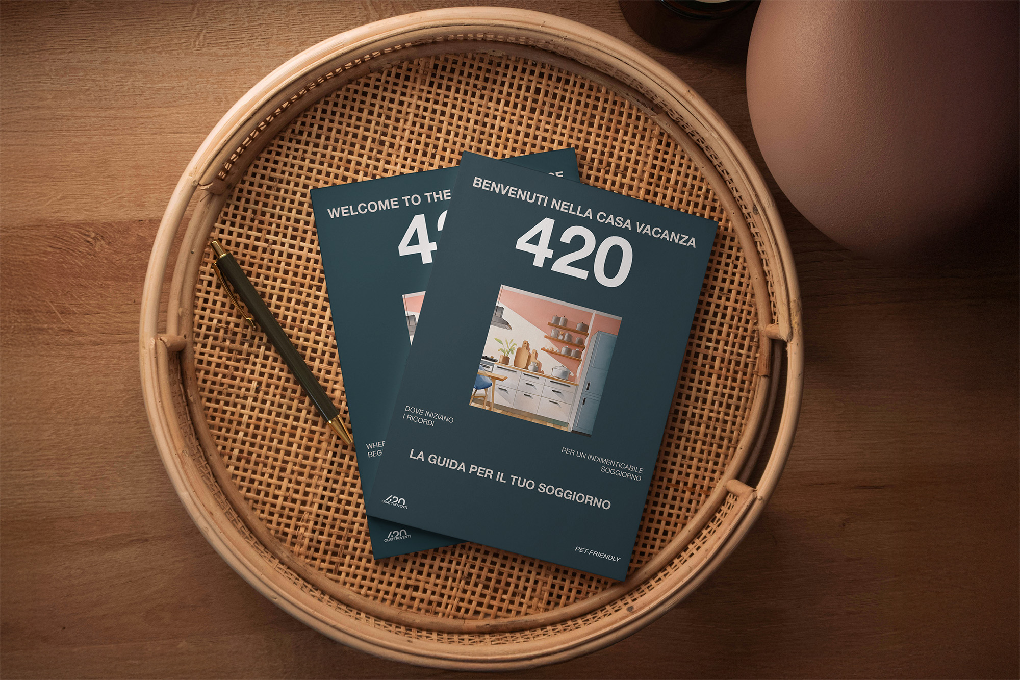 Welcome Book bilingue creato per Casa Vacanze 420 a Furci Siculo