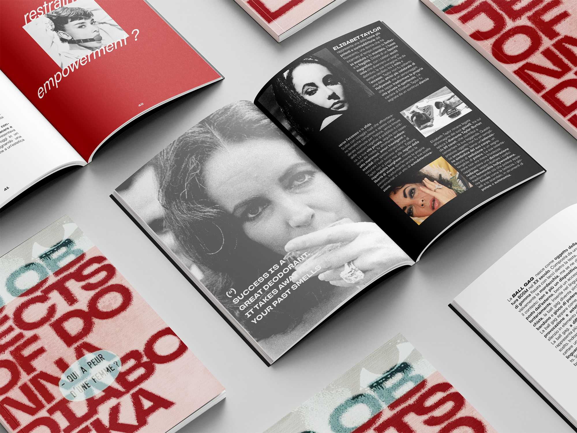 Impaginazione grafica e layout per il progetto Donna Diabolika